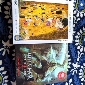 Complete puzzles The Witcher and Gustav Klimt